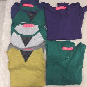 5 long sleeve Me.n.u long sleeve girls tops.